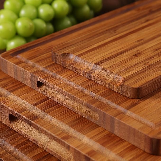 Tabla de cortar rectangular de bambú personalizada miniatura 7