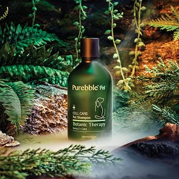 Pet Shampoo Calming Green Botanical Line Series 2- for Soft and Shiny Coat and Fur- Cleanses, Conditions, and Detangles, pH-Balancing Formula, No Artificial Fragrance, 300ml / 10.14 fl oz