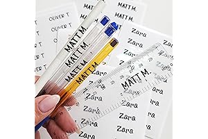 Personalized School Labels with Your Name in GOLD Foil (Black Ink)