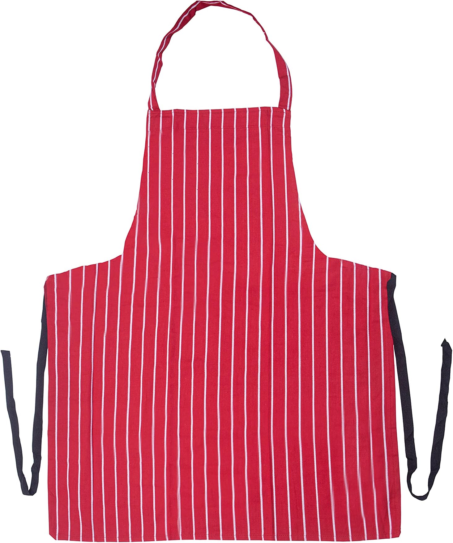 100% Cotton Butcher Stripe Kitchen Apron Navy Red Professional Chef Work wear Apron