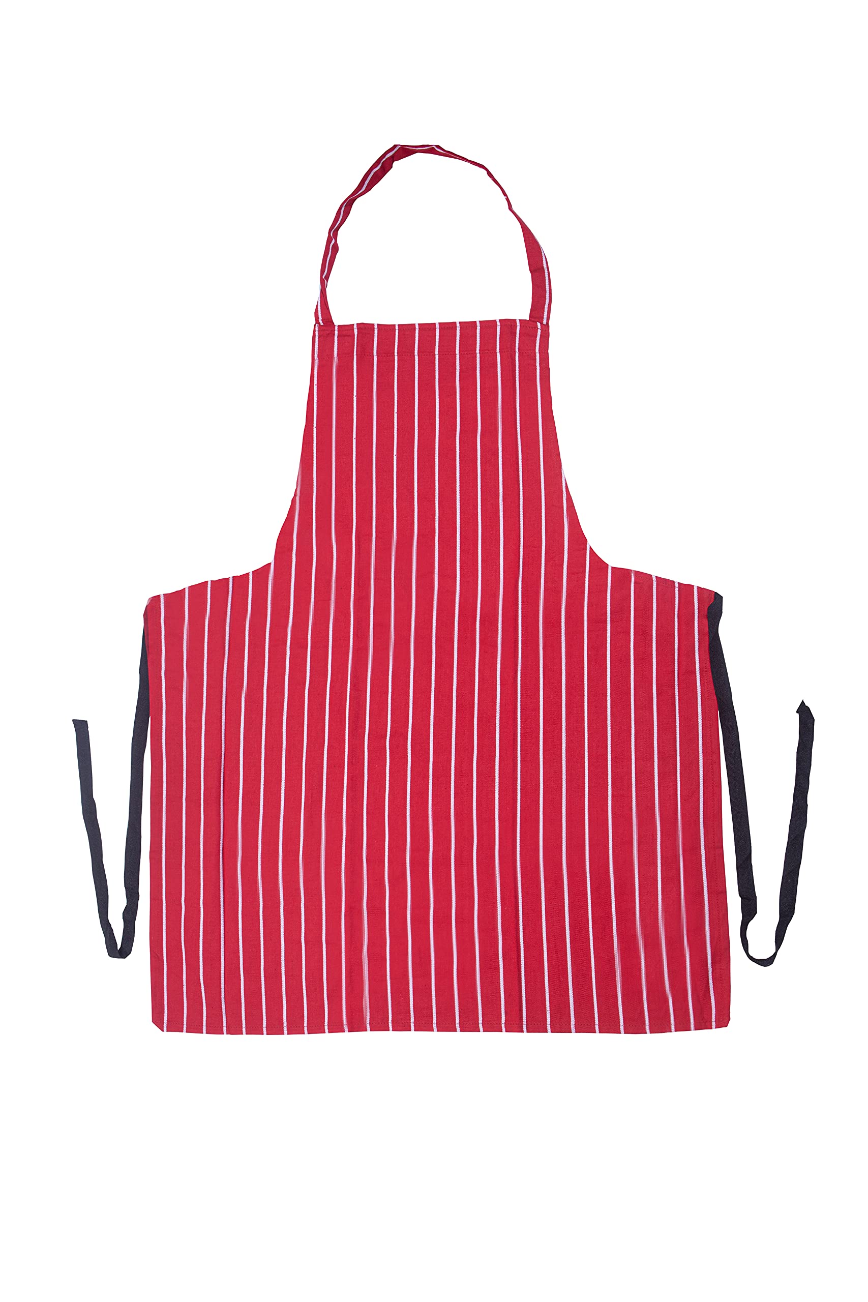 100% Cotton Butcher Stripe Kitchen Apron Navy Red Professional Chef Work wear Apron