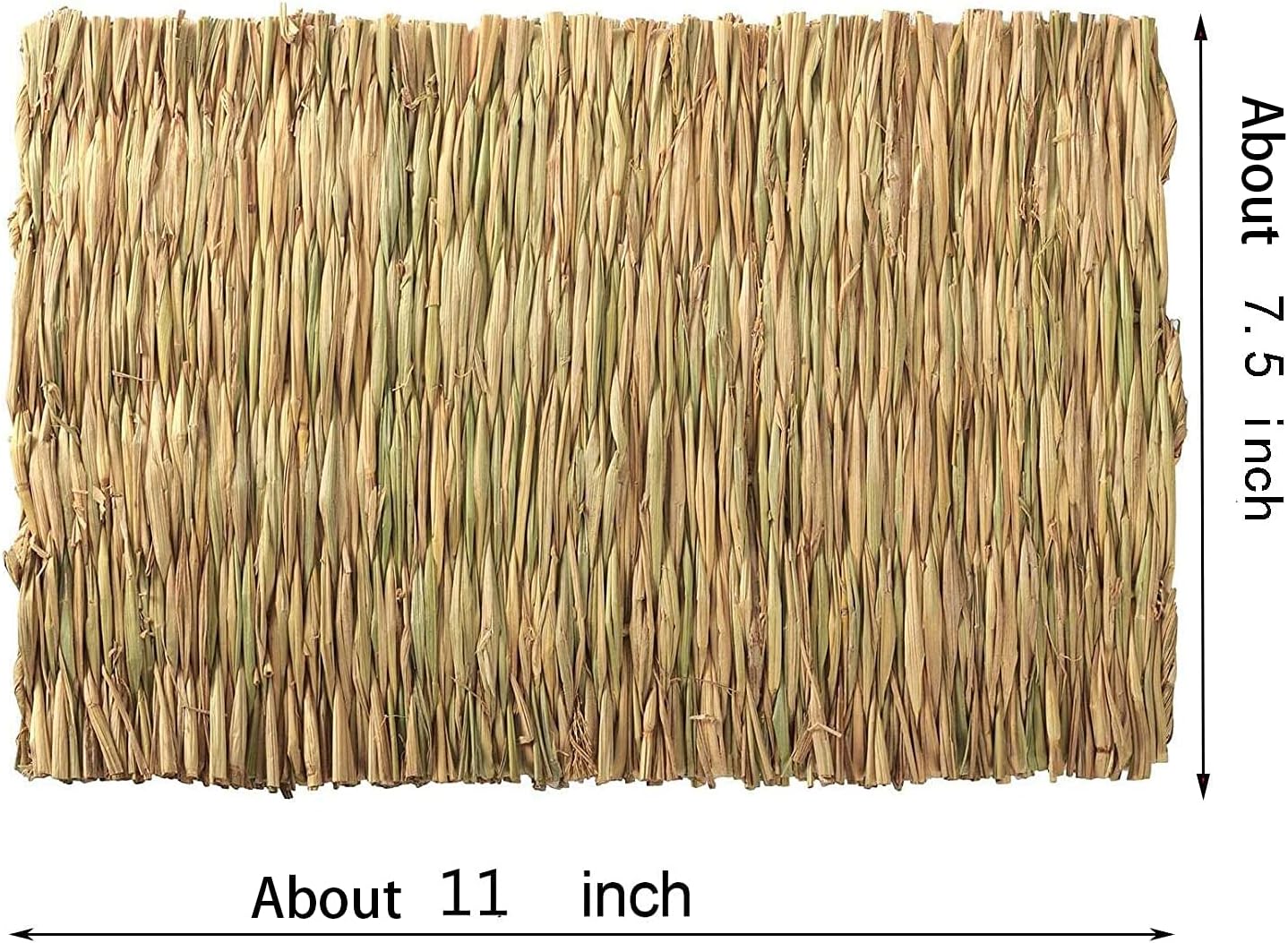 WANBAO 4 Pcs Woven Straw Mat Bed, Rabbit Mat, Suitable for Hamsters, Parrot Rabbits and Other Small Animals