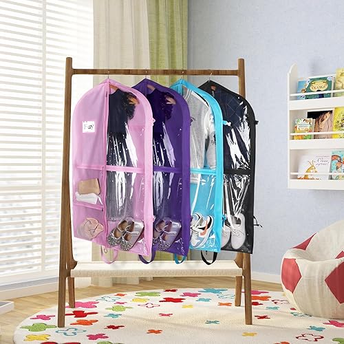 Miniatura 9 de Zilink Bolsa transparente para disfraz de baile para adolescentes, niñas y niños, bolsas de baile para bailarines y adolescentes con bolsillos con