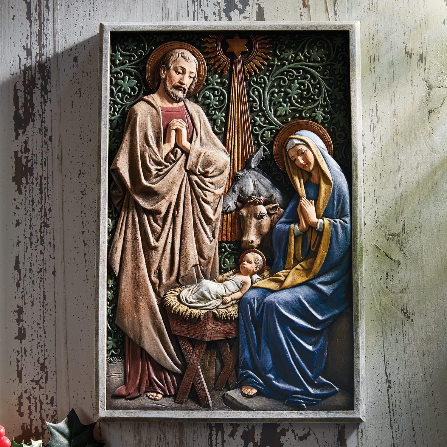 Avalon Gallery Advent and Christmas Tile Plaque, 13-Inch, Multicolor
