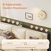 Vista 6 de SUPERJARE - Mesa de sofá de 79 pulgadas con 2 tomas de corriente y puertos USB-C, mesa consola estrecha de 5.9 pulgadas con almacenamiento, mesa