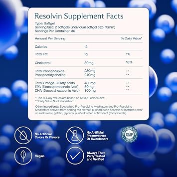 BodyBio Resolvin SPMs for Healthy Inflammation, Skin Repair & Joint Comfort
