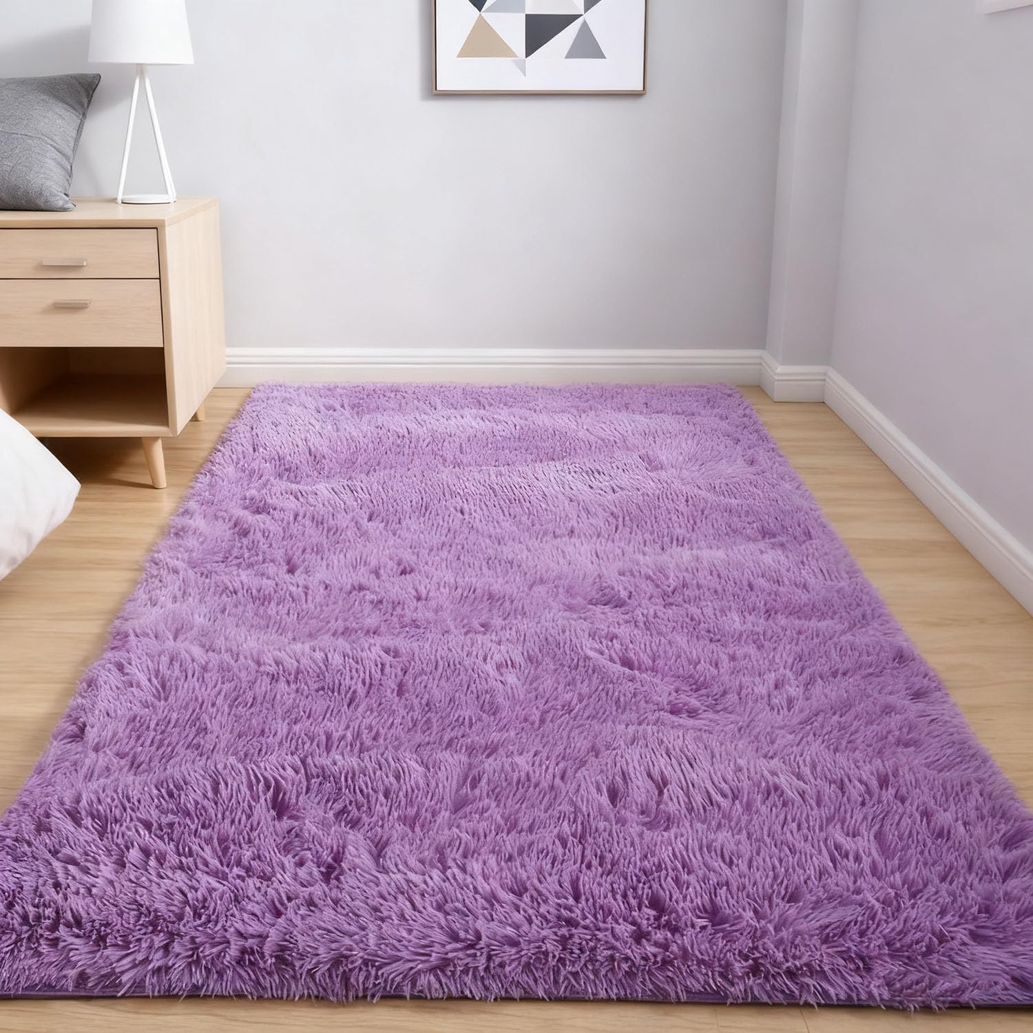 Tapis extérieur pourpre 50x410 cm lavable et antidérapant pour terrasse