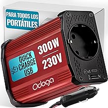 Odoga Inverter 12v to 220v 300W for Car, Converter with USB-C and USB-A - Car Cigarette Lighter Adapter to Plug - Charge Your Electronic Devices in Motorhomes, Camper Van & Car