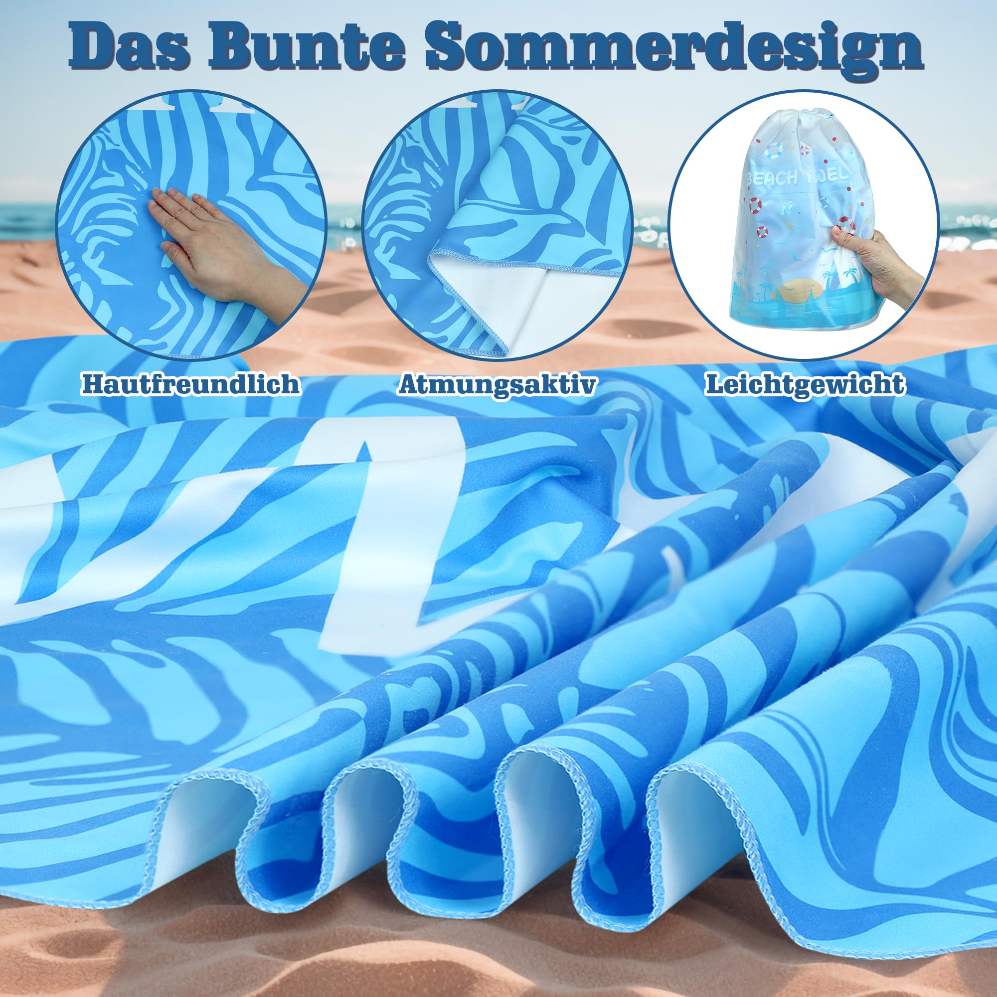 Blumtal Serviette Microfibre Dark Ocean Blue - Bleu 180x90cm