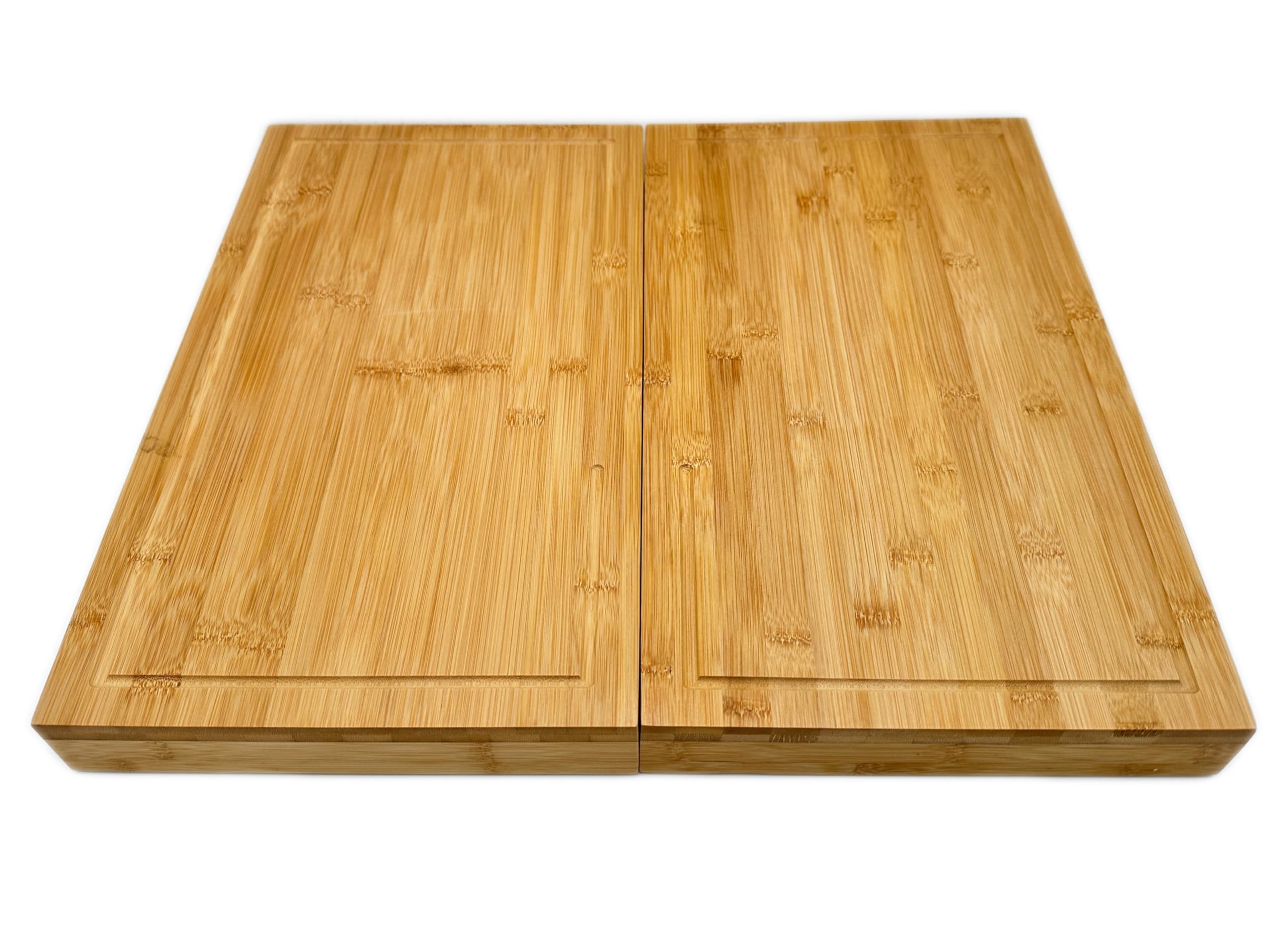 Cubre Vitrocerámica Universal- 100% bambú Antideslizante- Juego de 2 Tablas de Cortar de Madera Bambú Natural, Protector Encimera, Tapa Vitroceramica, Medidas: 56x55x4,5 cm