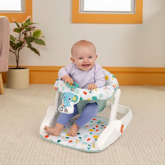 Bright Starts Learn-to-Sit Floor Seat, 2-Position, Foldable