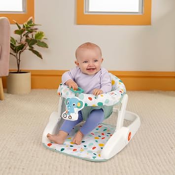 Bright Starts Learn-to-Sit Floor Seat, 2-Position, Foldable