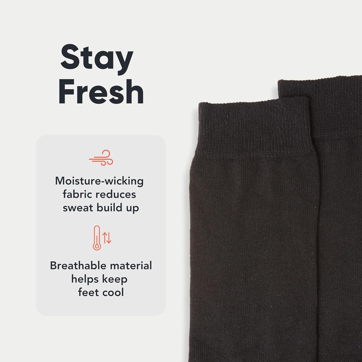 FM London 10-Pack Plain Mens Socks - Comfortable Charcoal, Navy & Black Socks for Men - Smart Dress Look - Suitable for Work and Casual Wear - Cotton Rich, Breathable, Stain Resistant and Durable — image 3