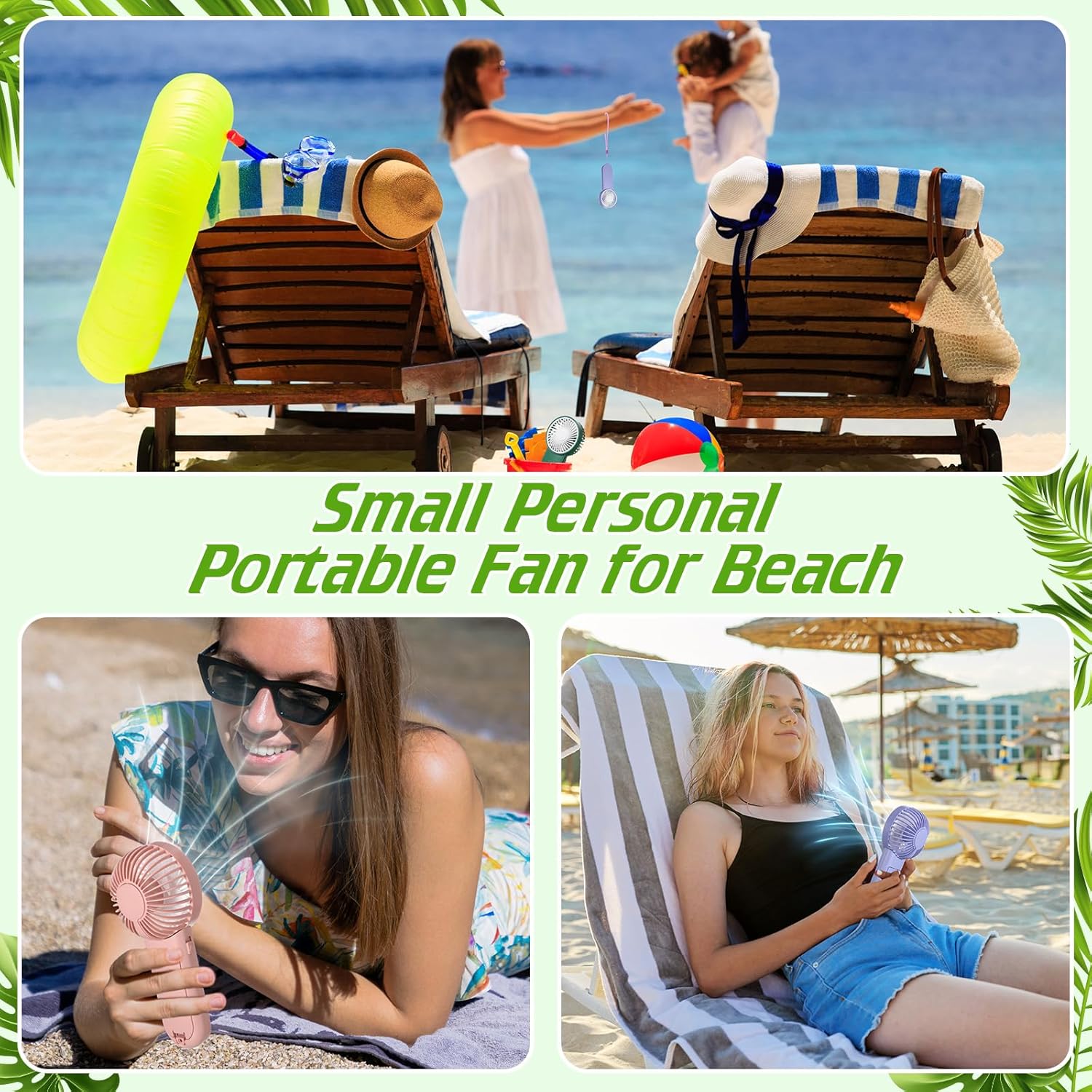 Sumind 12 Pcs Small Personal Portable Fan Mini Handheld Bulk 1 Speed Electric Cute Battery Powered for Neck Lash Makeup Women Men Travel Camping Indoor Outdoor Summer (Colorful)