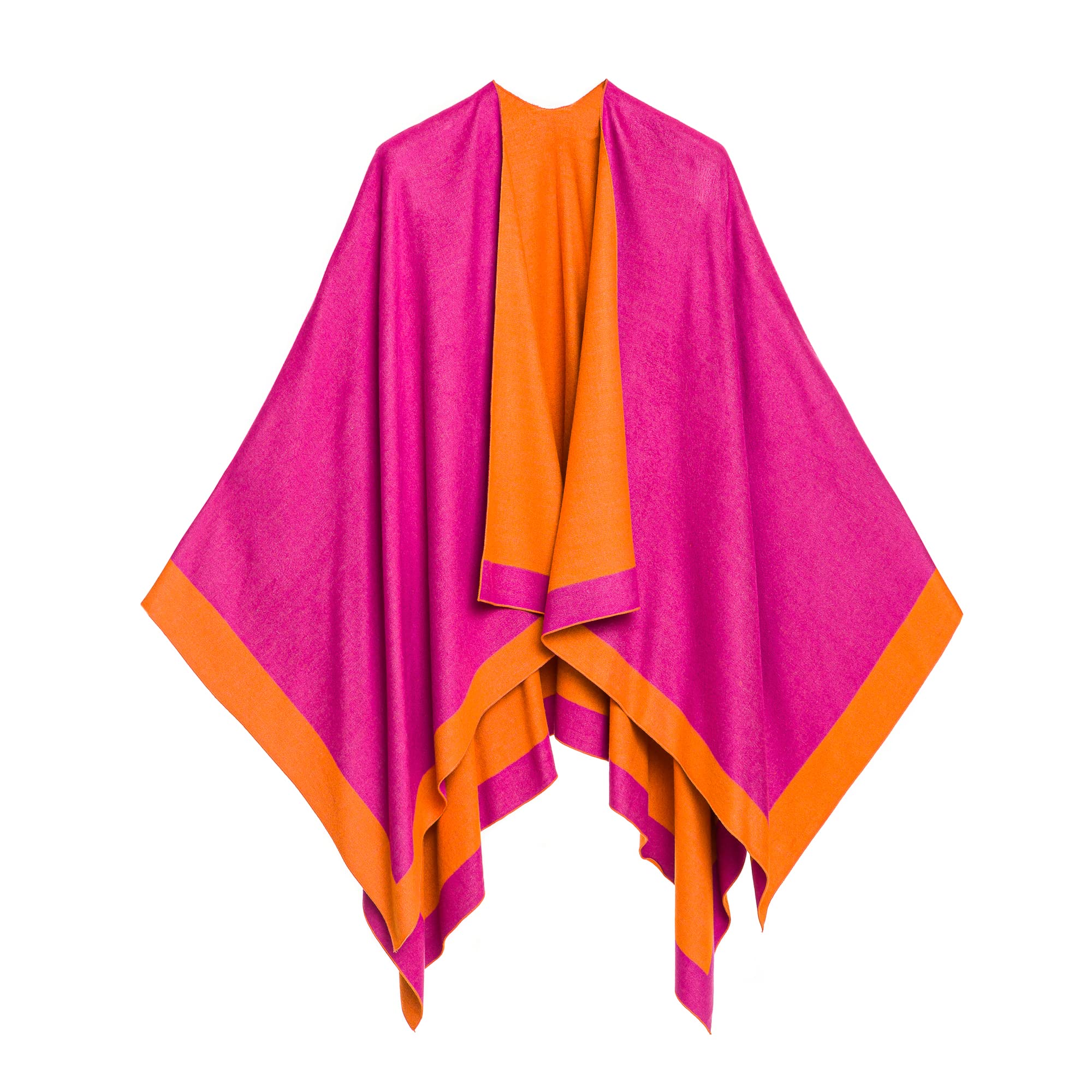 Women's Shawl Wrap Poncho Ruana Cape Cardigan Sweater Open Front for Fall Winter