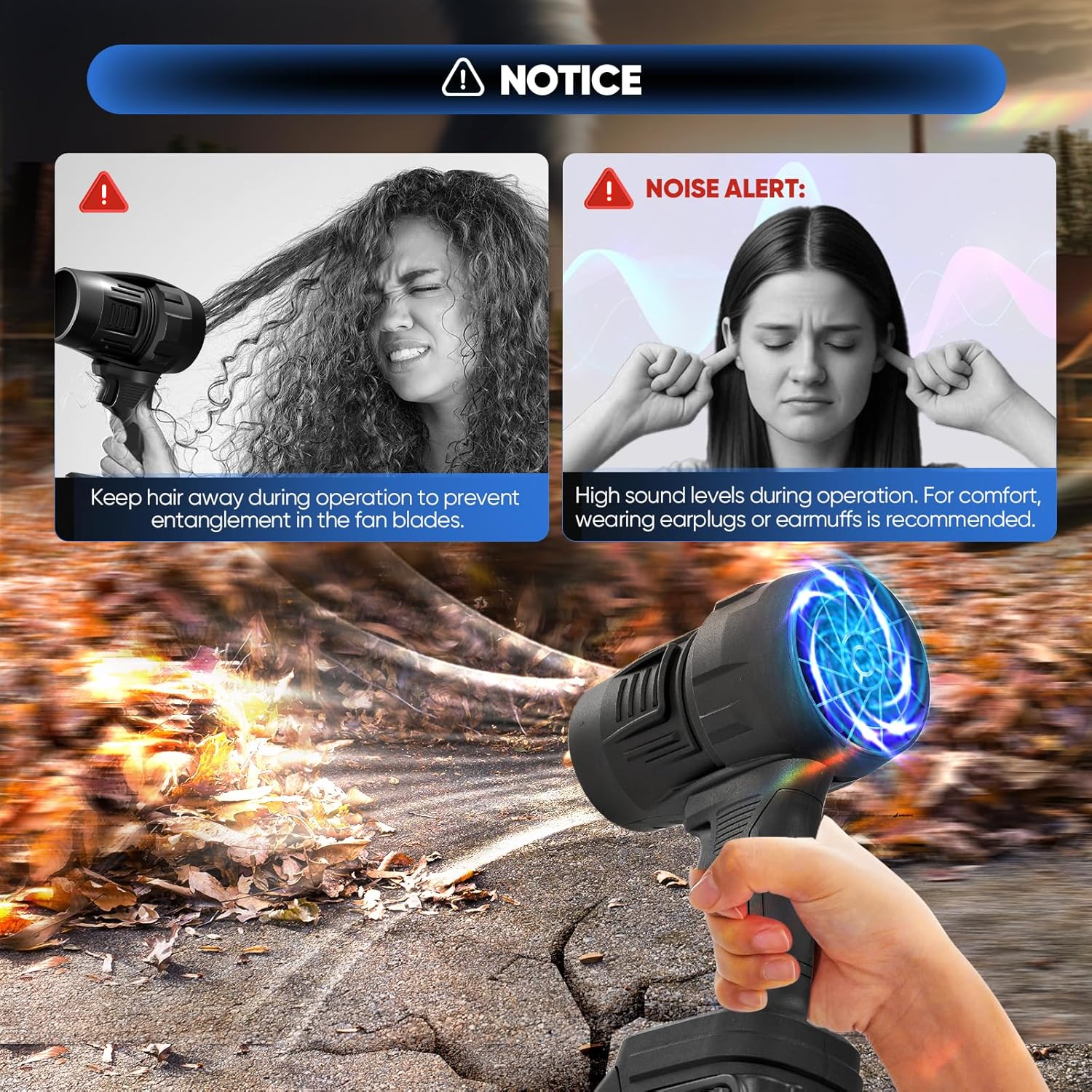 Portable Dust Cleaner, Leaf Blower Cordless, Hand Air Blower, Blower, Leaf Blower Cordless with Battery and Charger for Lawn, Patio Cleaning, Leaves and Dust Blowing (2 Batteries)