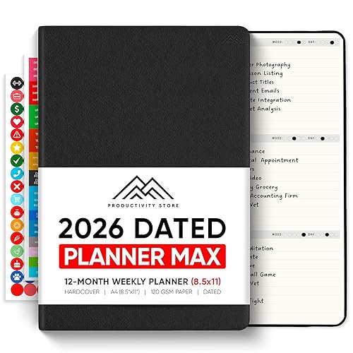 Dated, 2026 Planner, 8.5" x 11" - The Productivity Planner