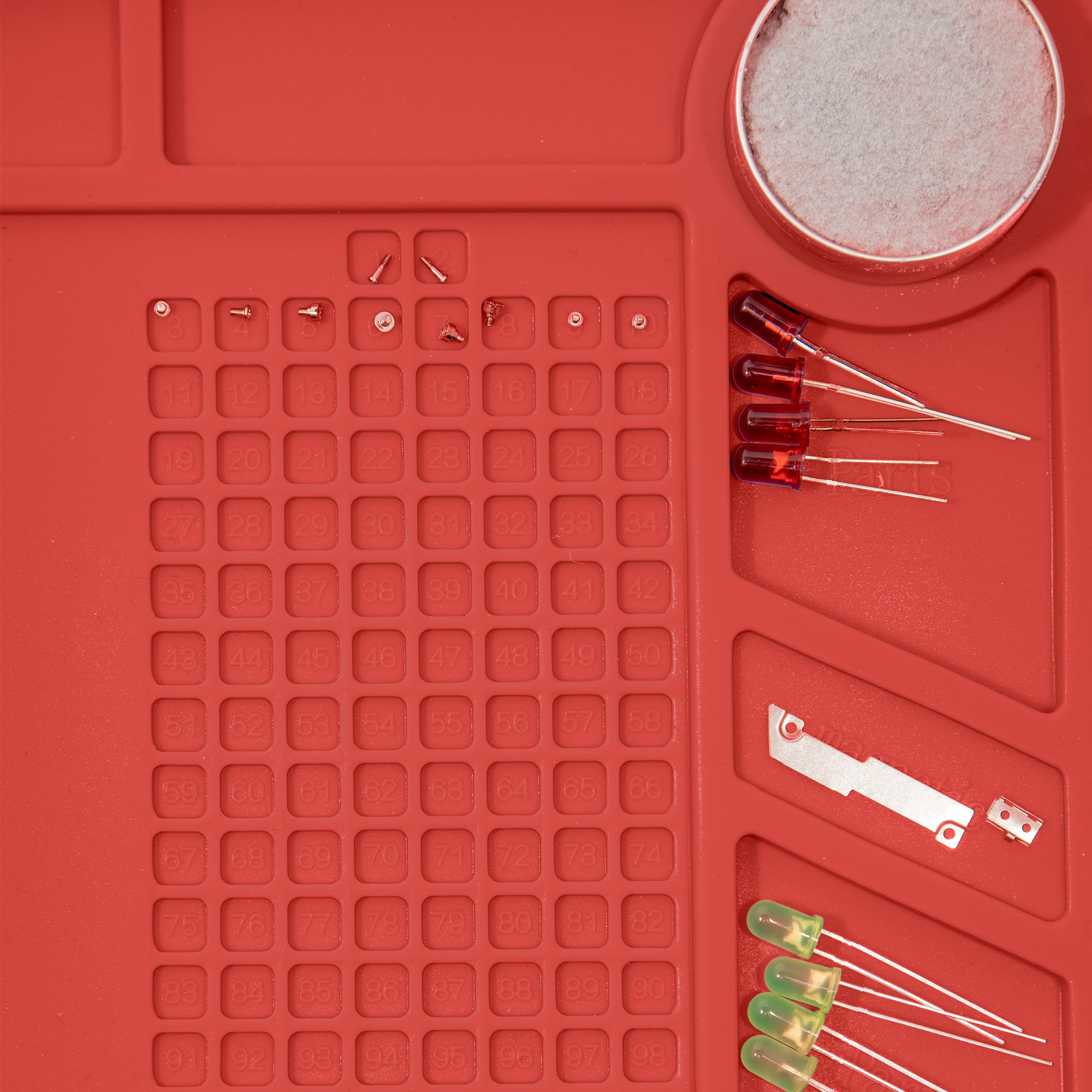 Weller WLACCWSM1-02EU Tapis Poste De Travail A Souder En Silicone De Grand Taille En Rouge