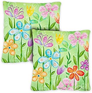 Toland Home Garden 761201 Spring Blooms 18 x 18 Inch Outdoor, 2 Count (Pack of 1), Pillow Case Only (2-Pack)