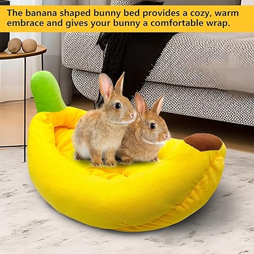 Miniatura 28 de Cama de conejo, cama de conejo gruesa y suave con alfombrilla extraíble, lavable a máquina, camas de conejillo de indias acogedoras y cálidas
