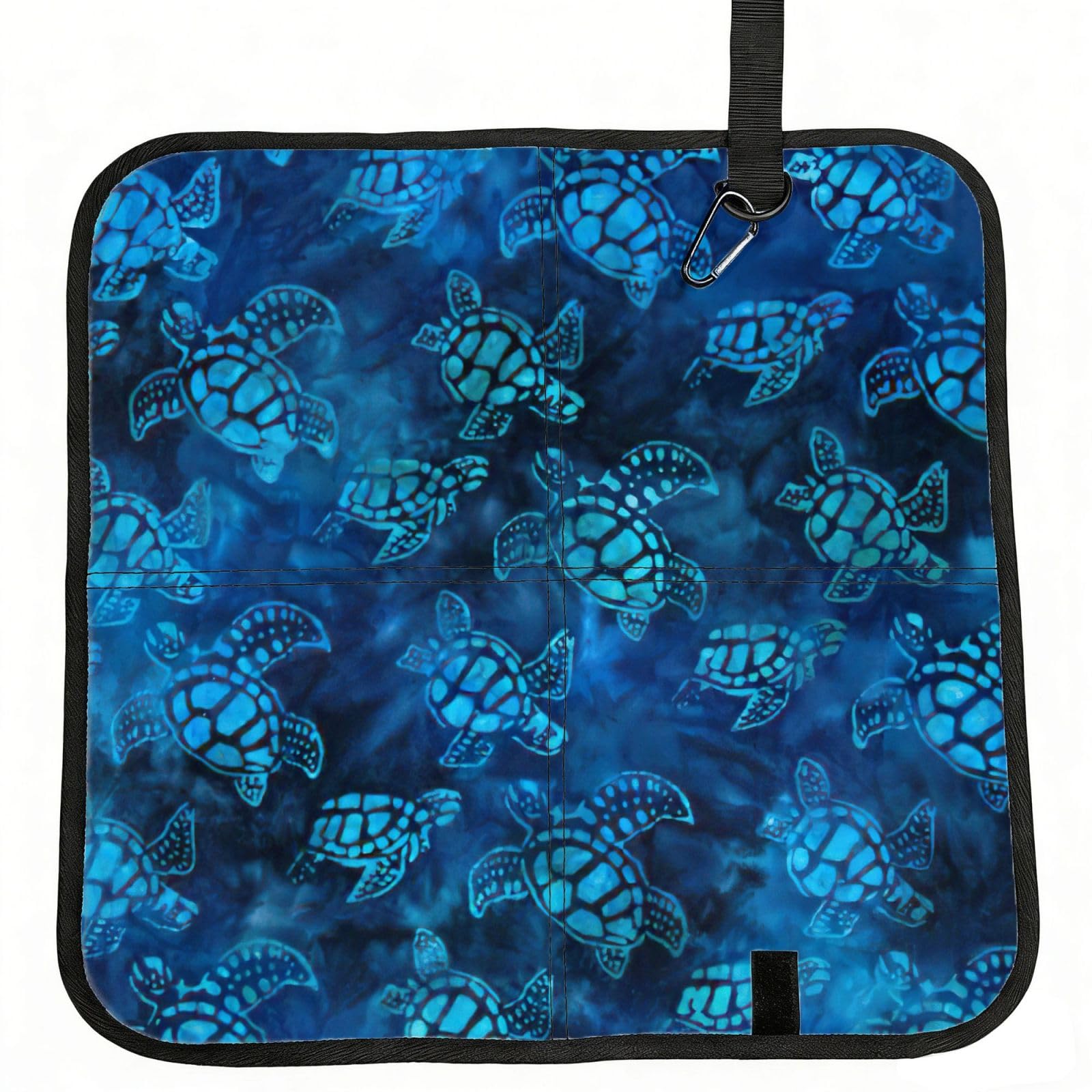 bghdfa Sea Turtle-Blue Print Outdoor Sitting Mat Waterproof Oxford Cloth Seat Cushion Folding Foam Camping Seat For Picnic