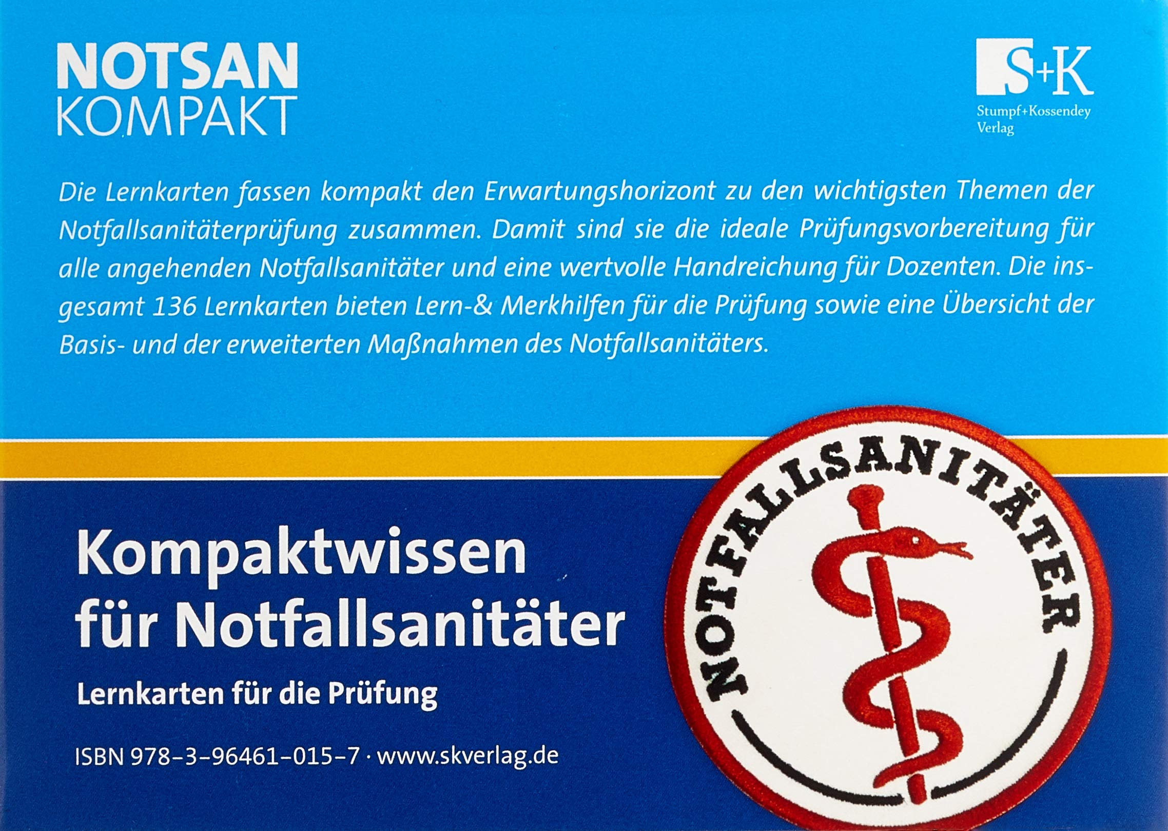 Kompaktwissen für Notfallsanitäter: Lernkarten für die Prüfung