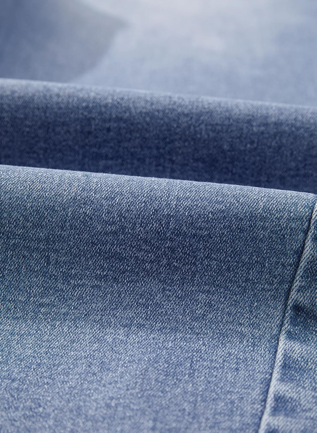 Sidefeel Women's Capri Jeans High Waisted Wide Leg Stretchy Raw Hem Side Seam Zimbaplatinum Denim Pants - Image 9