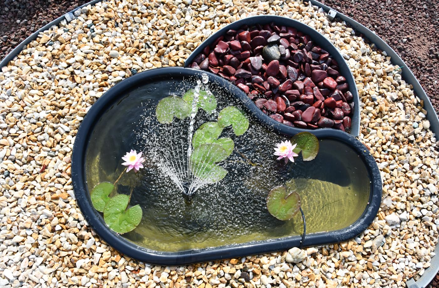 Giardini d'Acqua Laghetto da Giardino Nero Modello Fusine Lt 150 Stagno Preformato Piante Pesci