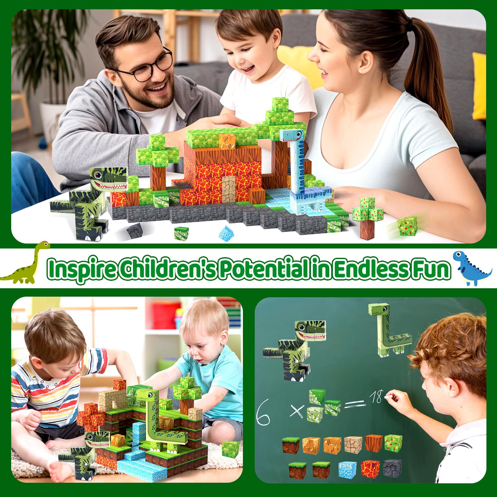 172 PCS Construcciones Magnéticas Bloques, Cubos Magnéticos, Bloques de Construcción Magnéticos, Juguetes de Construcción de Cubos Magnéticos, Juguetes Creativos para Niños y Niñas Partir de 3 Años