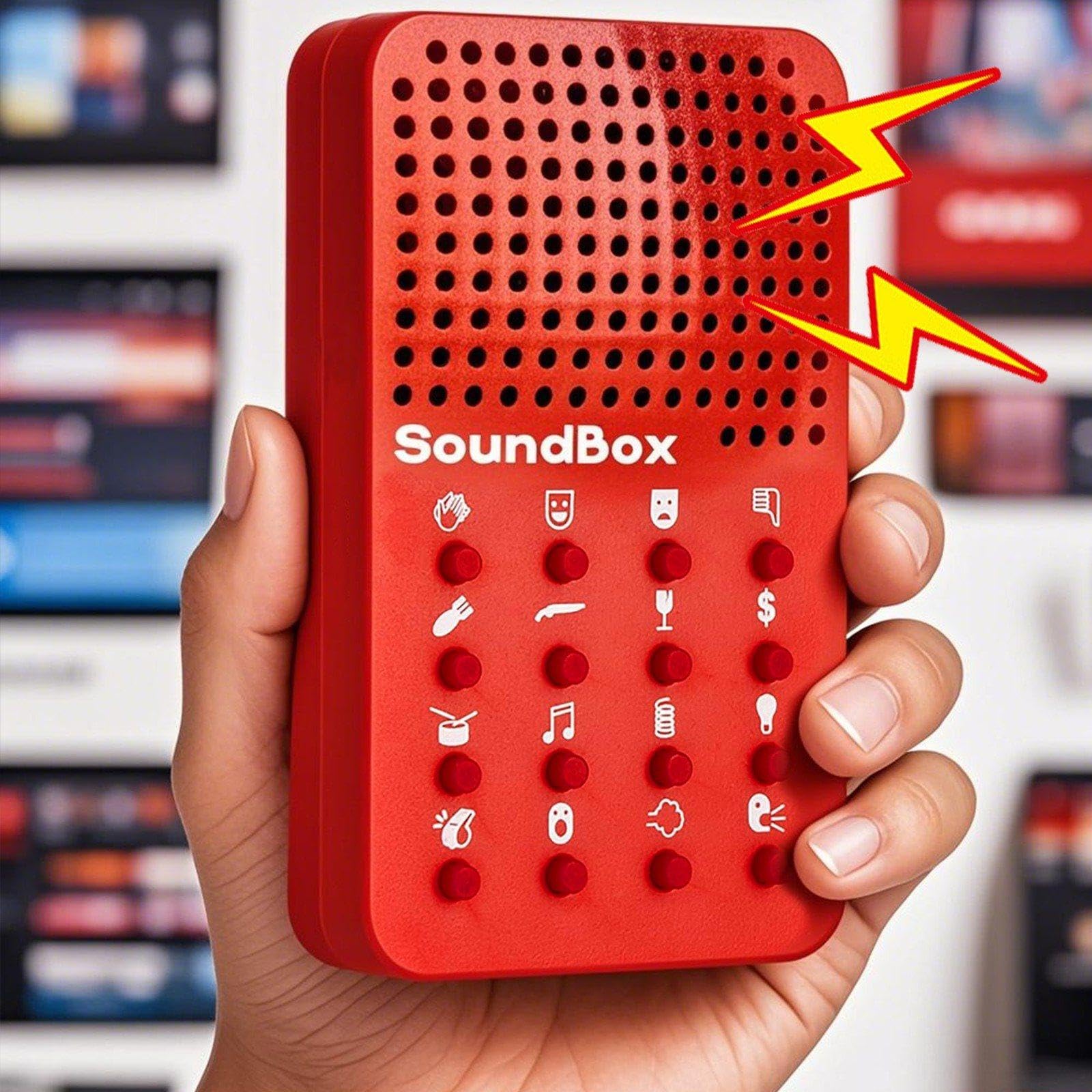 Funny Sound Generator - Scatola Sonora con 16 Effetti Divertenti per scherzi, Feste e momenti comici, Perfetta Come Idea Regalo (Natale, Compleanno) - 1 Pezzo, Divertimento illimitato!