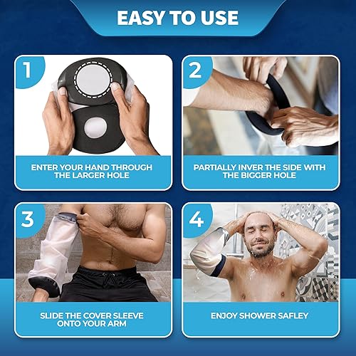 Miniatura 4 de Funda Reutilizable Impermeable para Línea PICC para Brazo Superior, LXL para Protección Adecuada de Heridas, Funda para Línea PICC para Ducha y