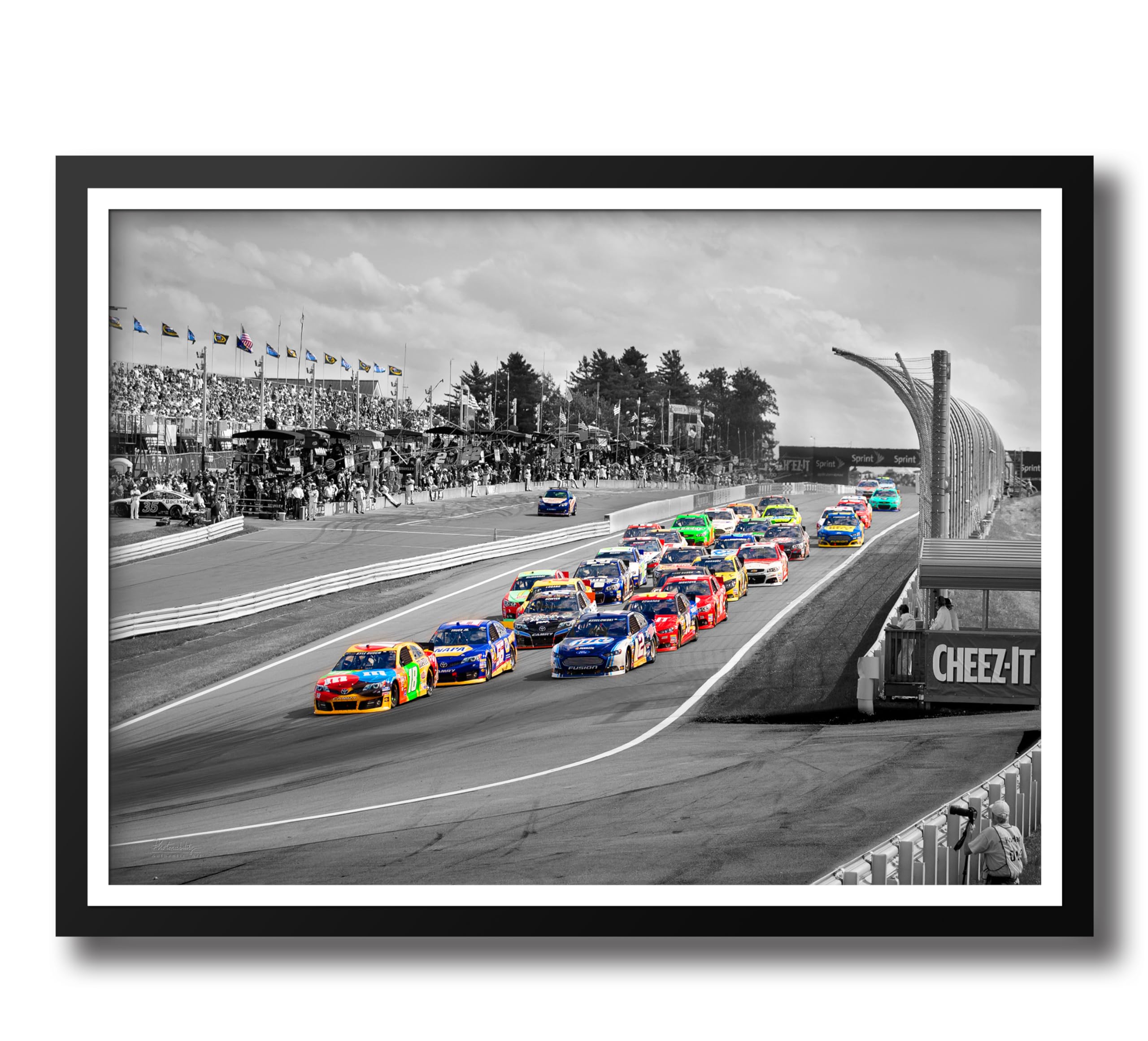 Photonability NASCAR Fan Wall Art Home D cor Kyle Busch Keselowski Race Car Driver Gift Man Cave Game