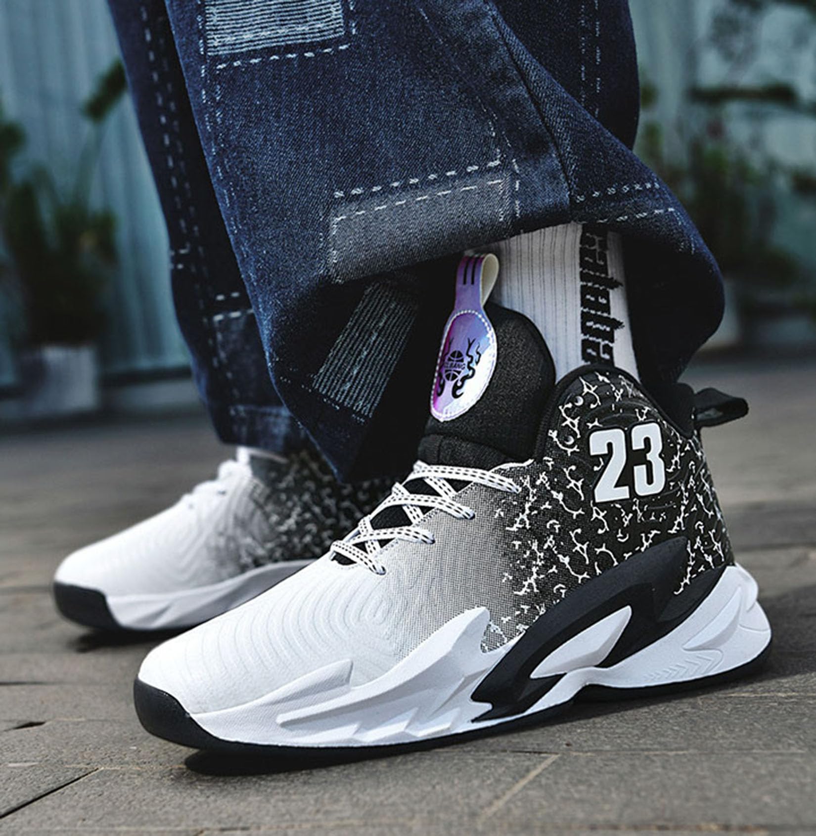 Męskie Codzienne Buty Do Koszykówki I Damskie Lekkie I Oddychające Buty Sportowe(44 EU, Z1)