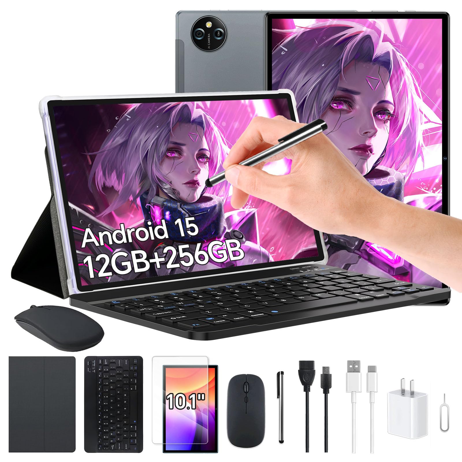 Amazon.co.jp: 【10インチアンドロイド15タブレット】M6 Wi-Fi