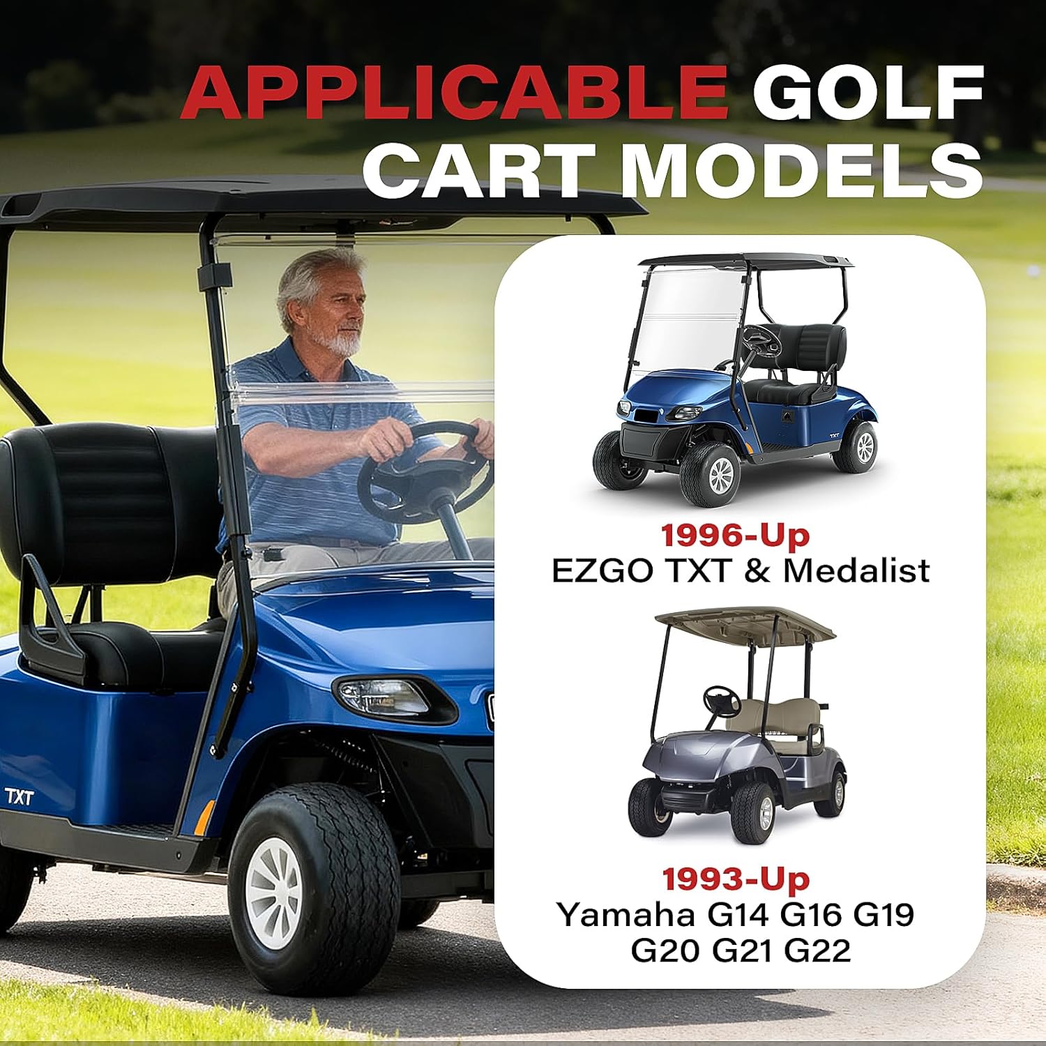 Golf Cart Brake Assembly Kit, Fits 1996-Up EZGO TXT & Medalist, 1993-Up Yamaha G14 G16 G19 G20 G21 G22, OEM# 70998-G01, 70998-G02