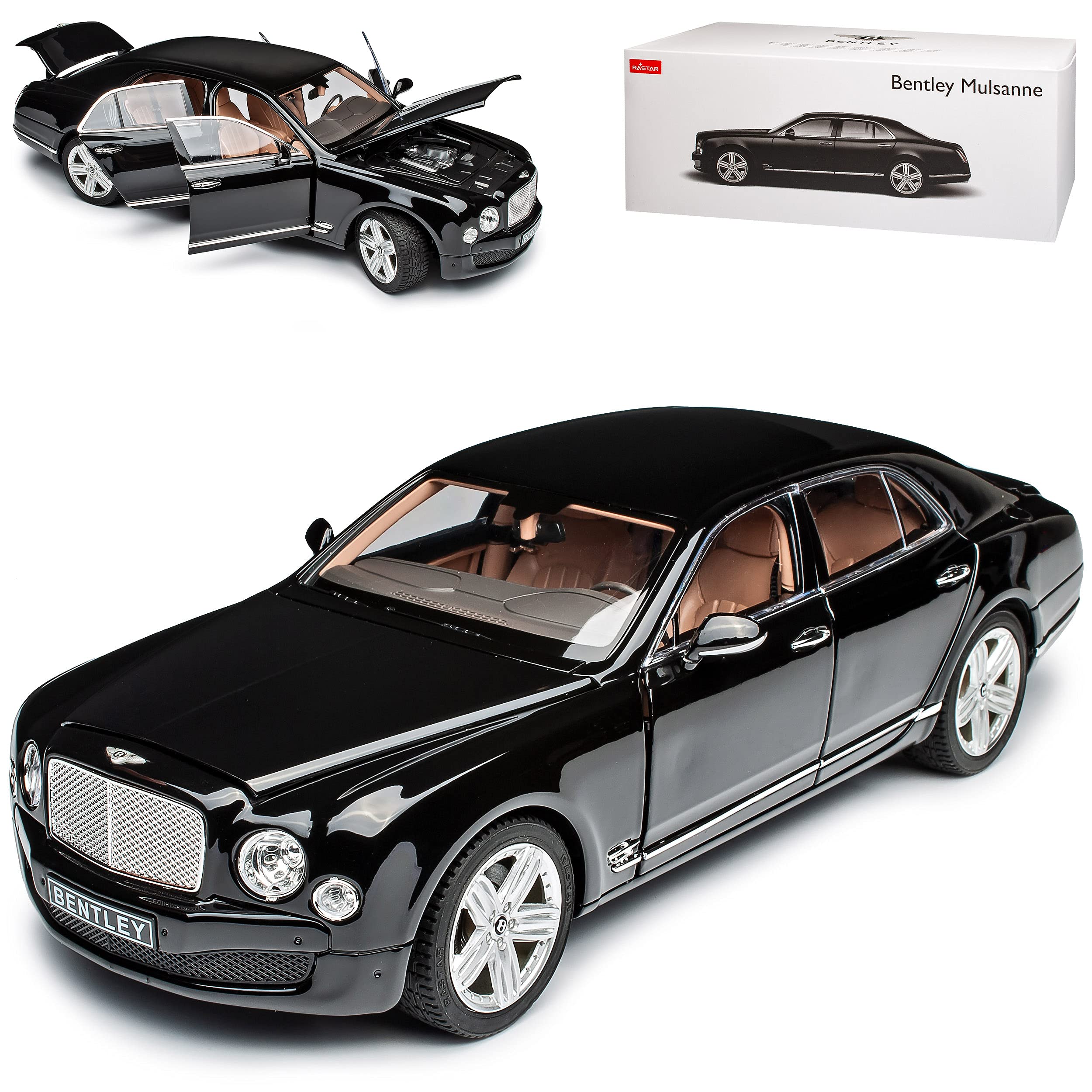 Generisch Bentley Mulsanne Schwarz 1/18 Modell Auto