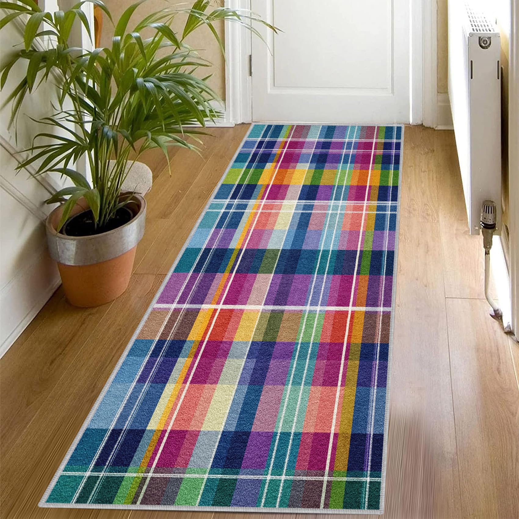 Tapis de couloir doux et antidérapant au motif moderne de 80x250 cm