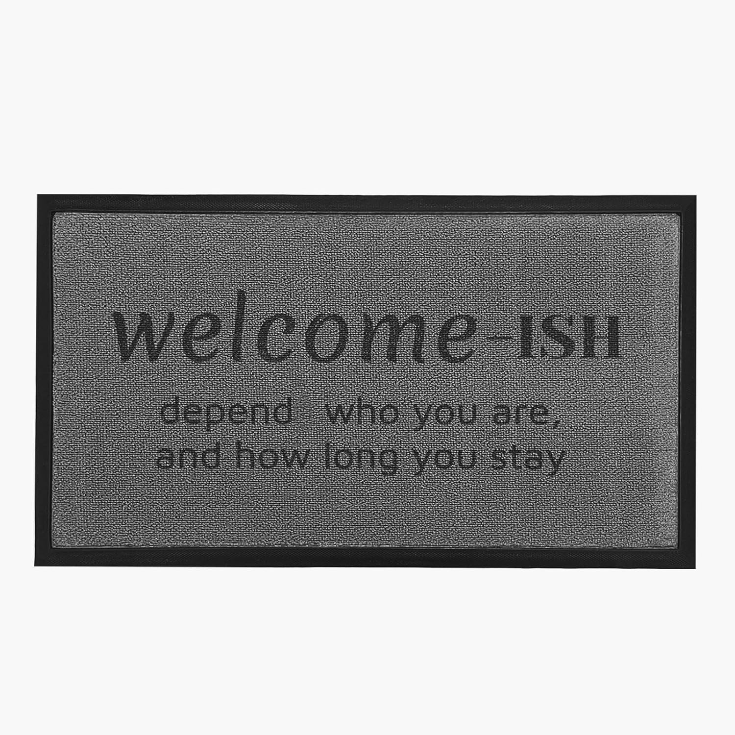 AZJOYLIFE Funny Mat Front Door Mats Outdoor NonSlip Rubber Backed Rugs for