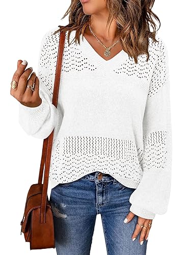 Pullover Sweaters for Women Lightweight Fall Fashion Tops Pullover Trendy