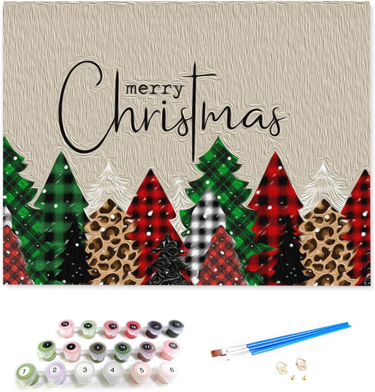 Merry Christmas Paint by Number and Adults Beginner, DIY