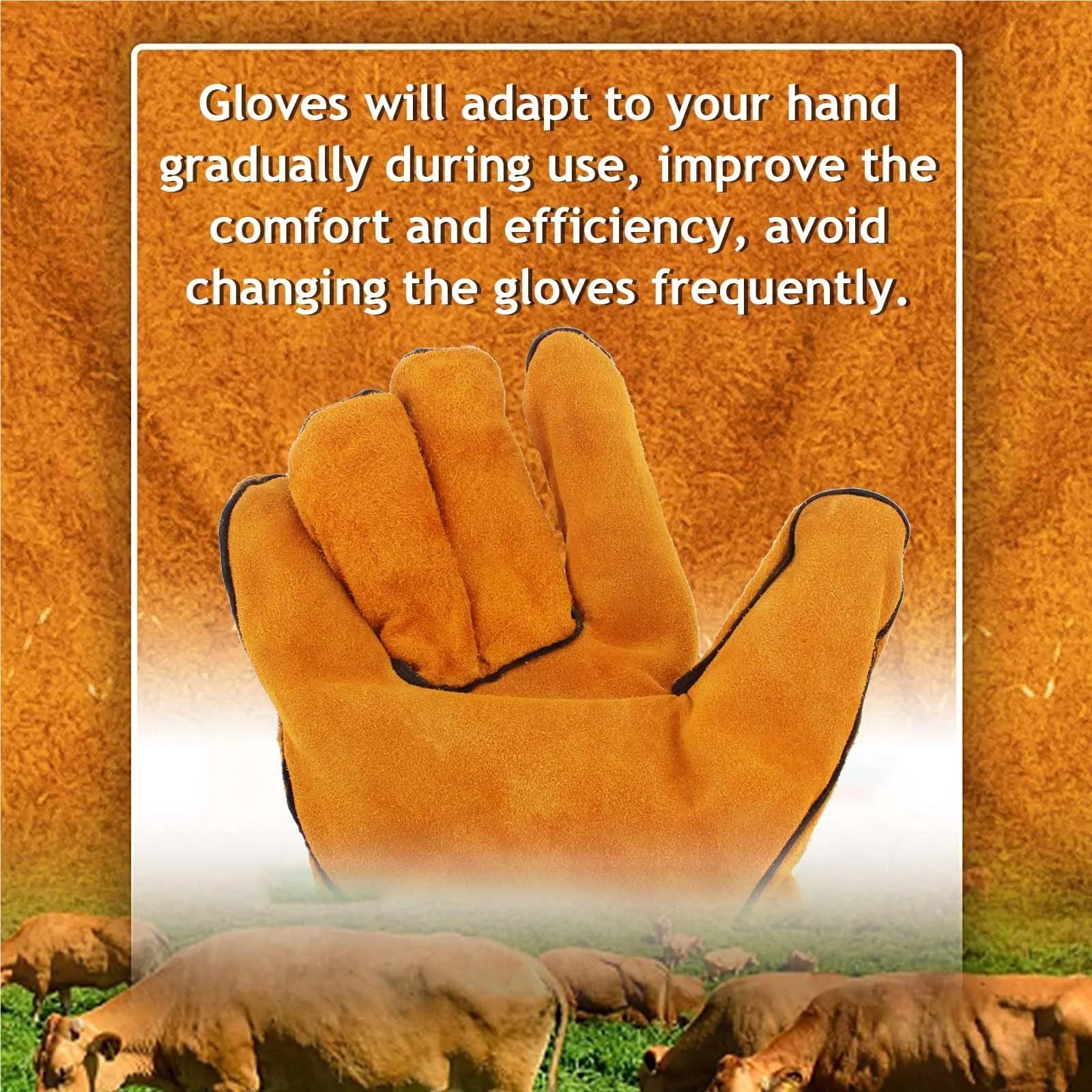 1 par de Guantes Soldadura forja Resistentes al Calor/al Fuego for Barbacoa, Horno, Parrilla, Chimenea, for