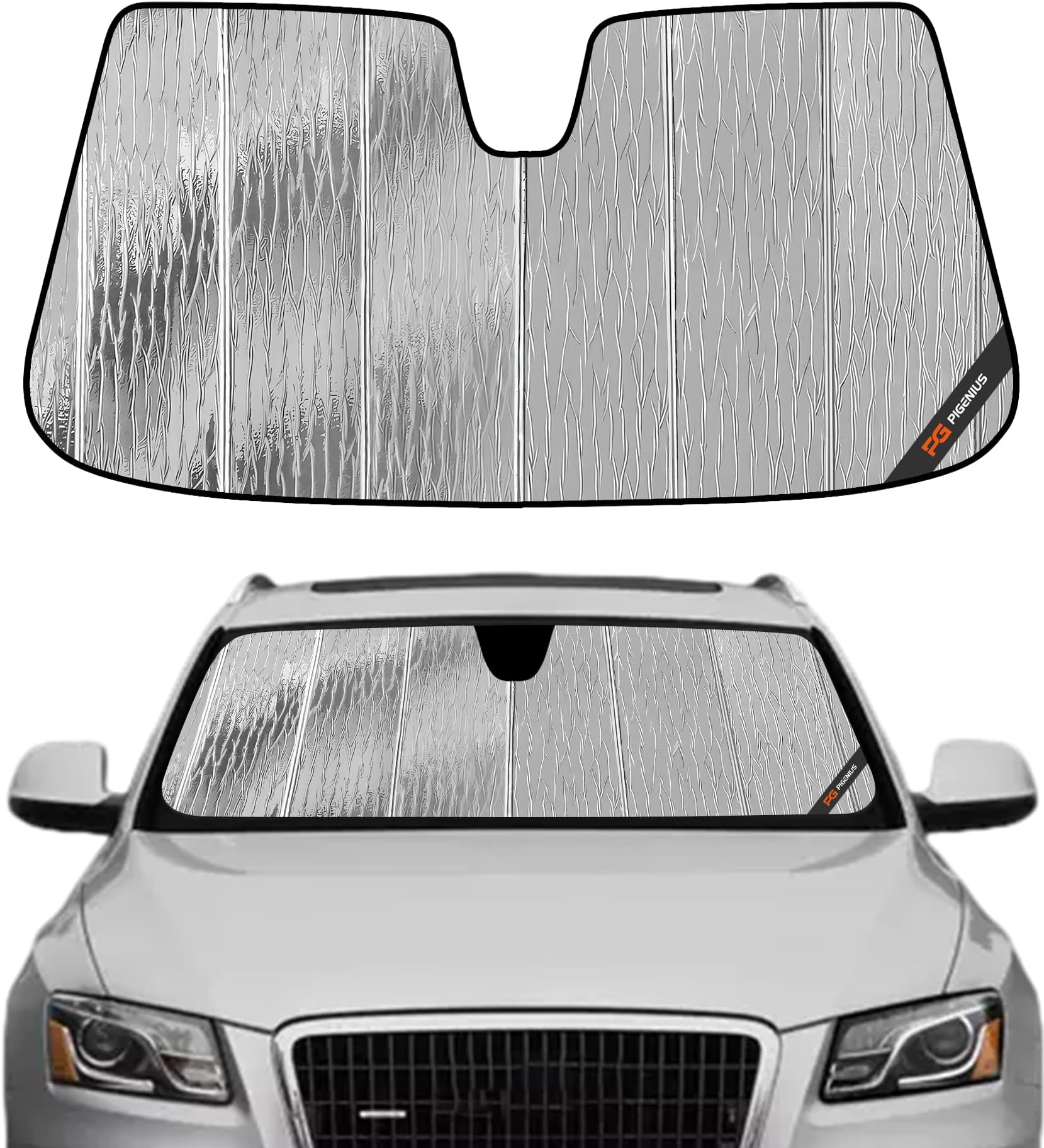 Pigenius Windshield Sunshade for Audi Q5 2009-2017, SQ5 2014-2017 Front Window Shade - AstraGuard