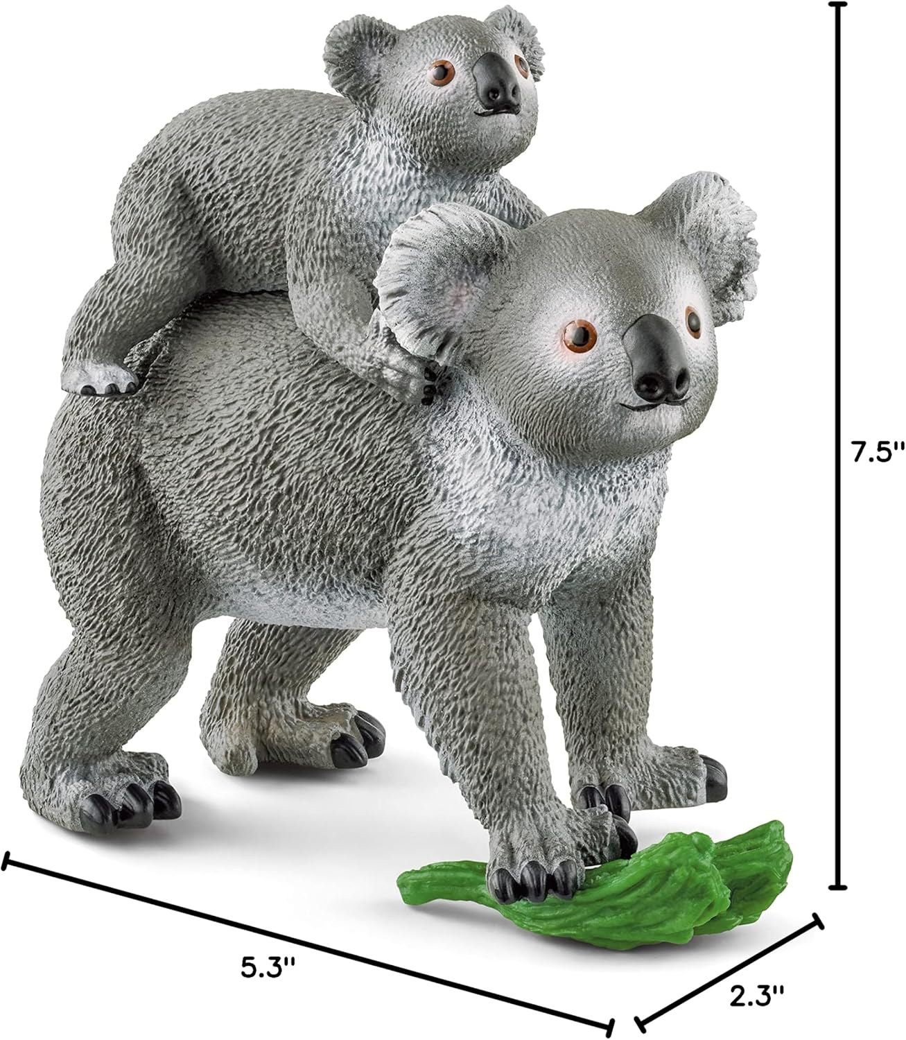 Schleich Wild Life 3pc. Koala Mother and Baby Koala Figurine - Authentic and Highly Detailed Animal Toy, Durable for Education and Fun Play, Perfect for Boys and Girls, Ages 3+