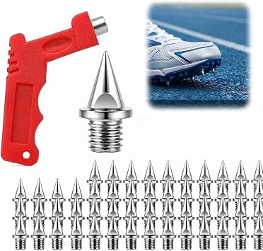 60Pcs Track Spikes, Running Spikes Pyramid Grip Spike Replacement
