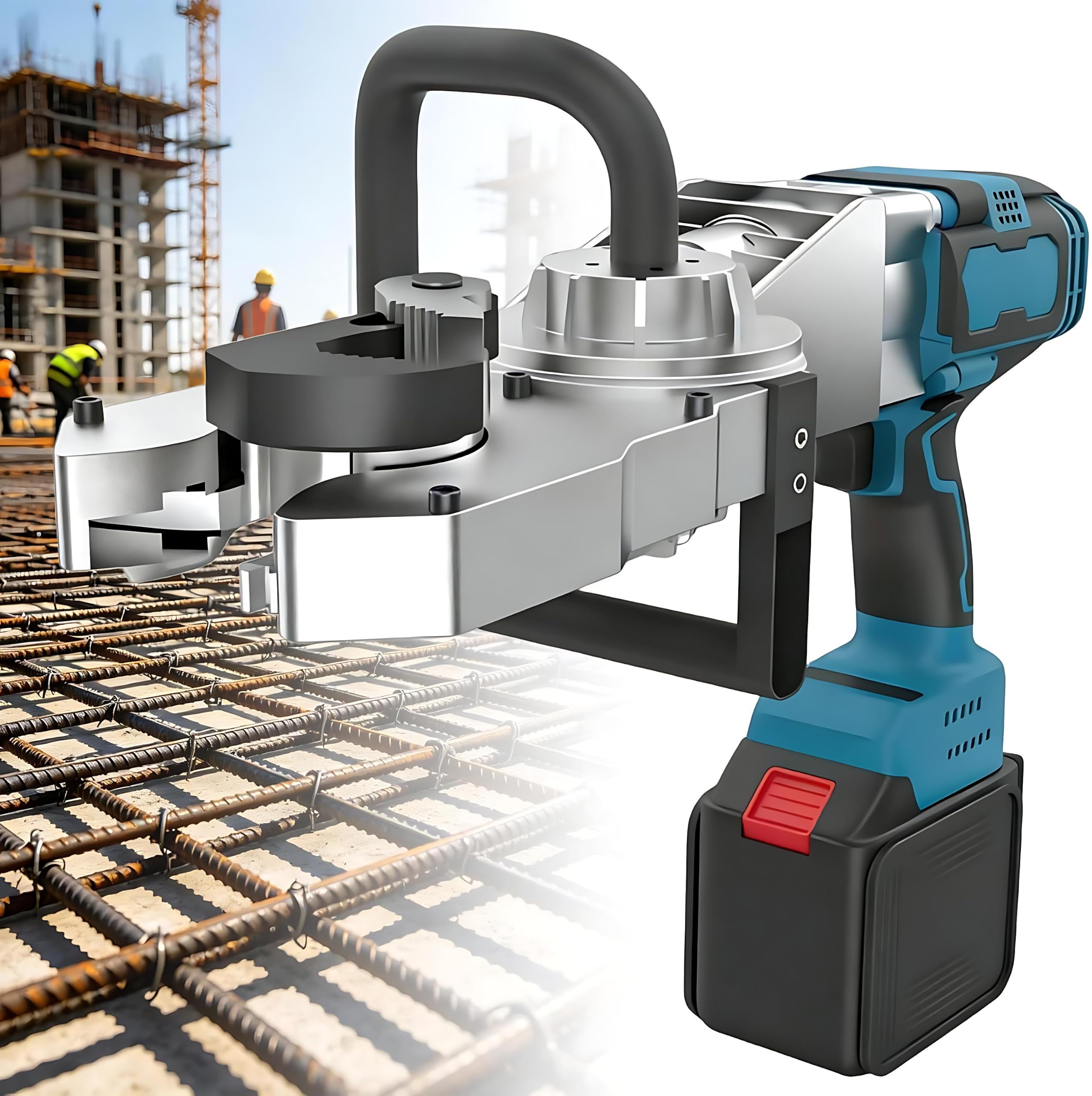 RoyceBee Handheld Cordless Rebar Threading Tool with 2×2000mAh Batteries