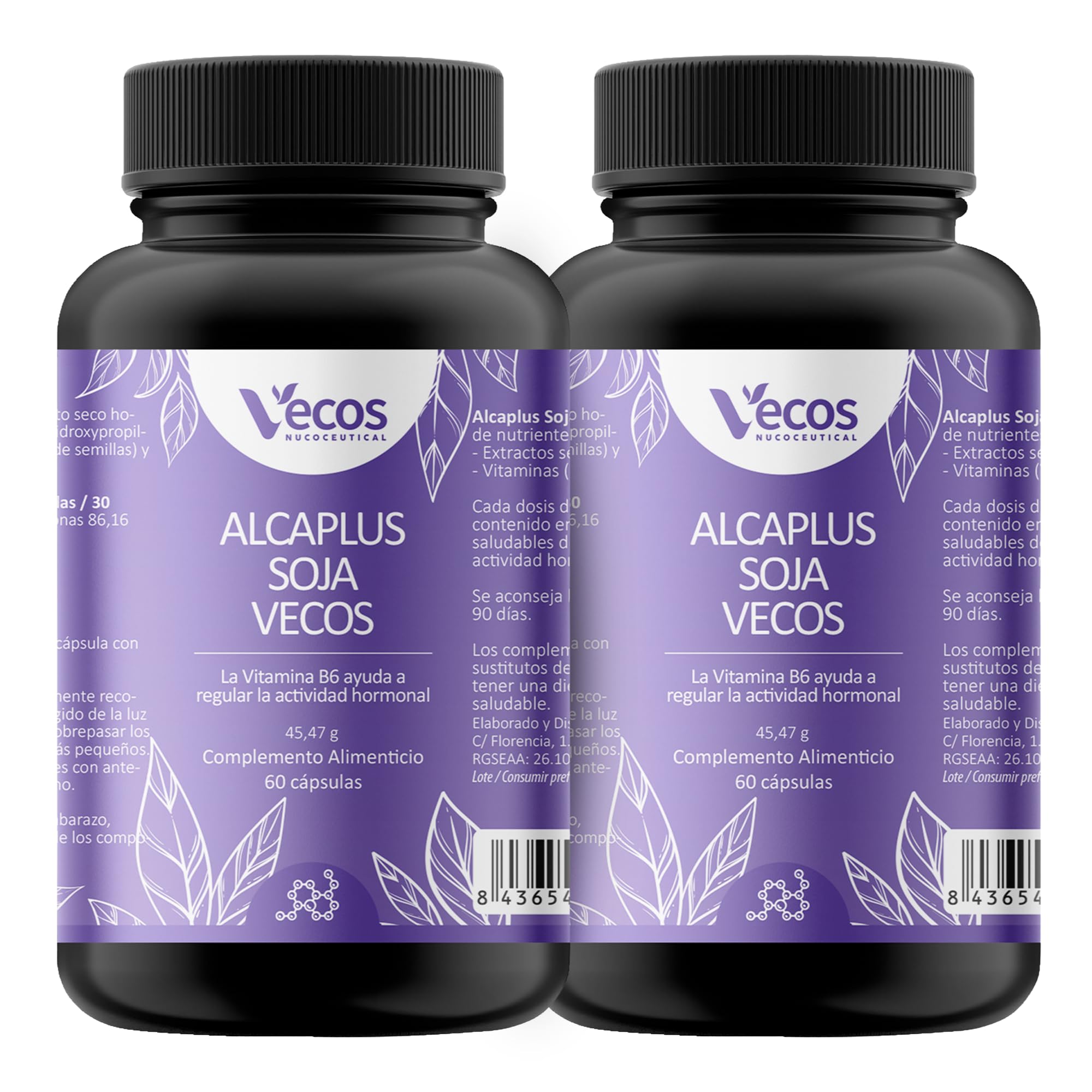120 Cápsulas Isoflavonas de Soja + Extracto de Alcachofa - Soja - Ayuda a Combatir los Signos de la Menopausia - Propiedades Depurativas