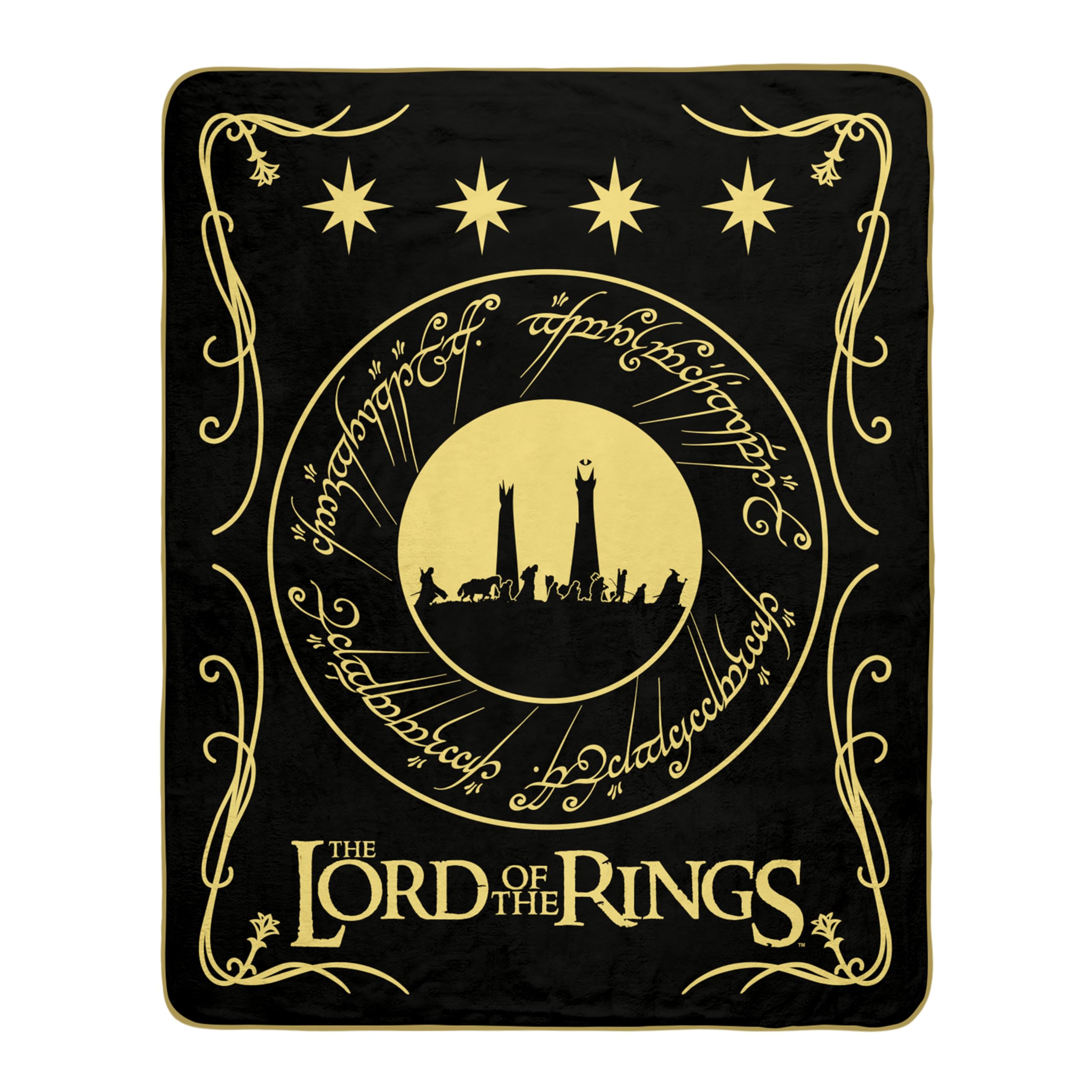 ABYSTYLE Lord of The Rings Fellowship of The Ring Blanket | Lord of the Rings Blanket | Blanket | Throw for Sofas & Beds | Lord of the Rings Merchandise | Lord of The Rings Gifts