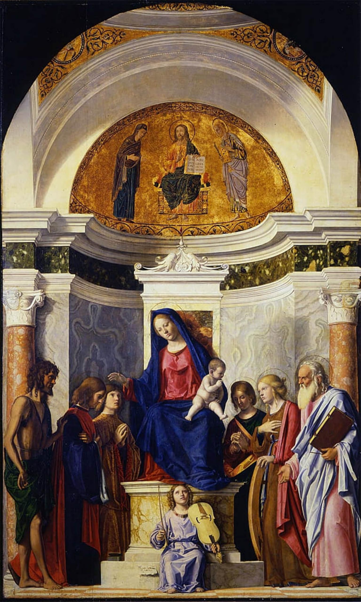 POSTERIIk Famous Animal Posters Vintage Picture Virgin and Child with Saints the Baptist Cosmas by Battista Cima Da Conegliano Modern Wall Decor for Home Decor 60x90cm