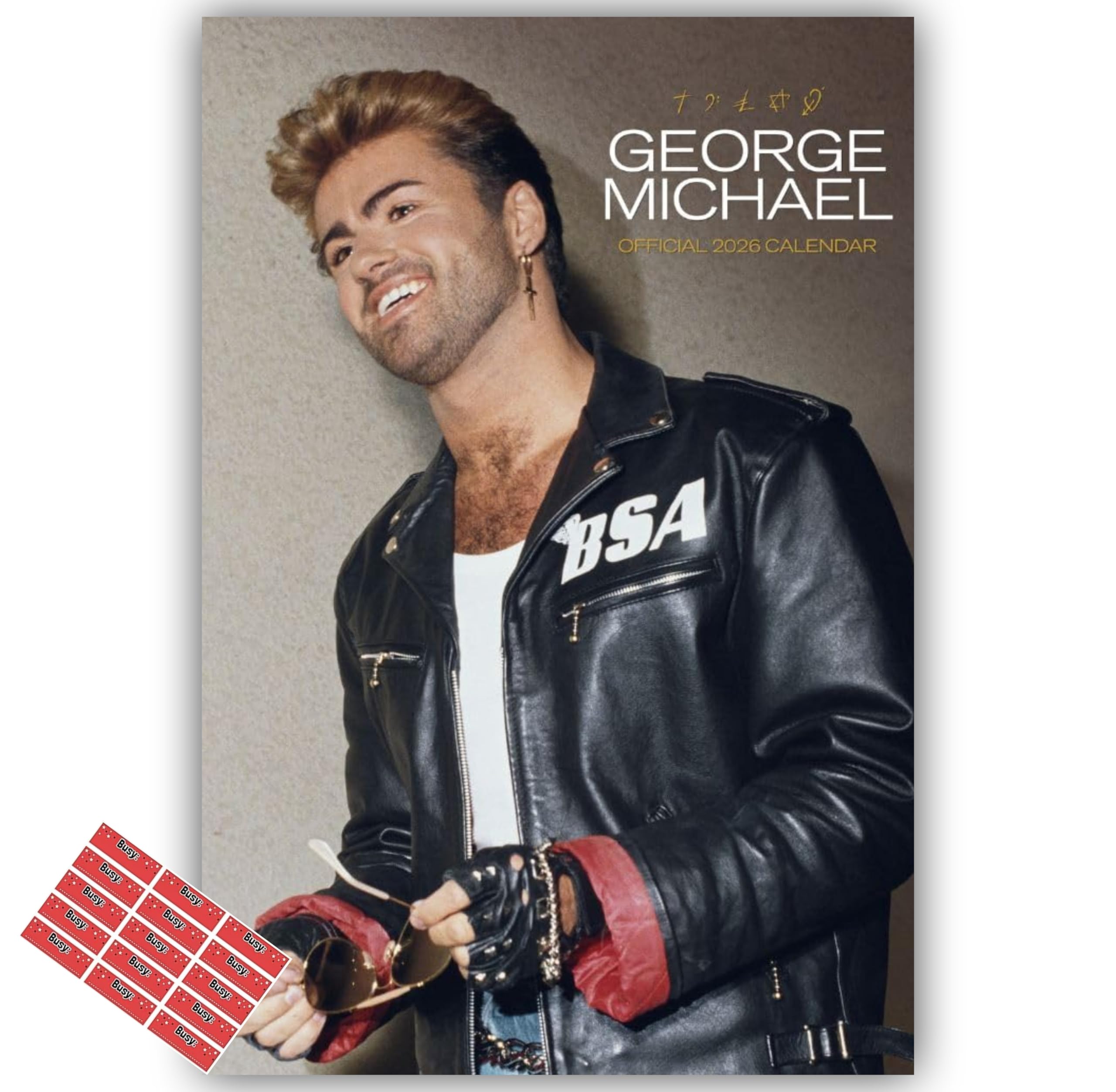 George Michael Calendar 2026 A3 Wall Calendar Gift Present with FREE Organising Stickers Included