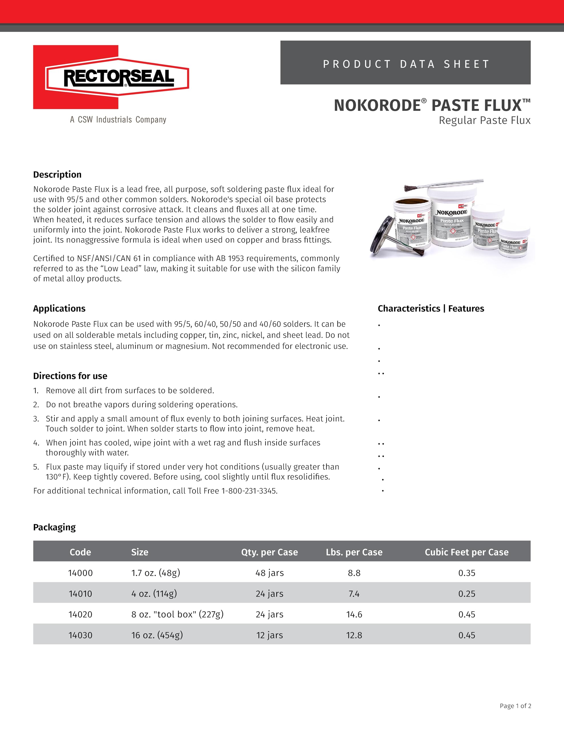 Ke-non ケノン　Ver.8.7 Rectorseal 14020 8-Ounce Nokorode Regular Paste Flux Tool